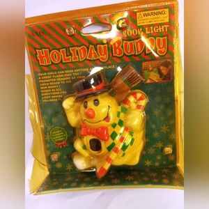 Vtge Holiday Buddies Booklight Snowman ,Series #1 of 3 Exclusive Designs4
